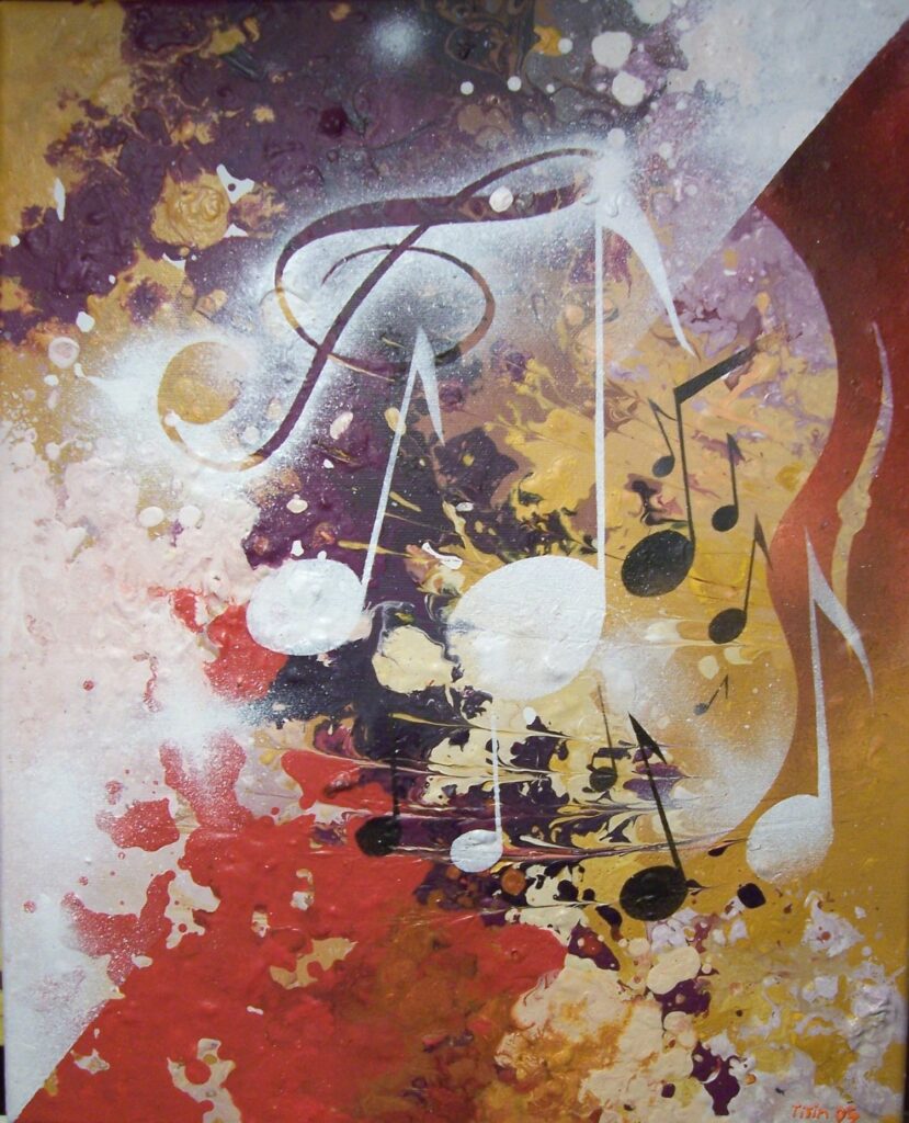 Musique V — Acrylic on canvas — 2005 — Undefined format — by Thierry Mordant