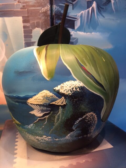 Pomme Nature — 4 — Acrylic on resin — 2019 — 25 x 30 cm — by Thierry Mordant