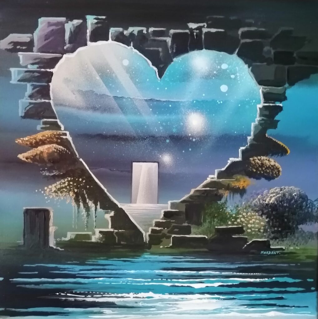 Porte Love — Acrylic on canvas —2024 — 40 x 40 cm — by Thierry Mordant