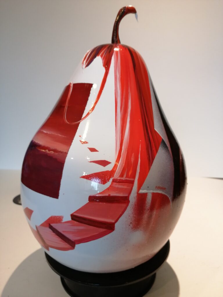 Poire la Monegasque — 1— Acrylic on resin — 2022 — 23 x 40 cm — by Thierry Mordant
