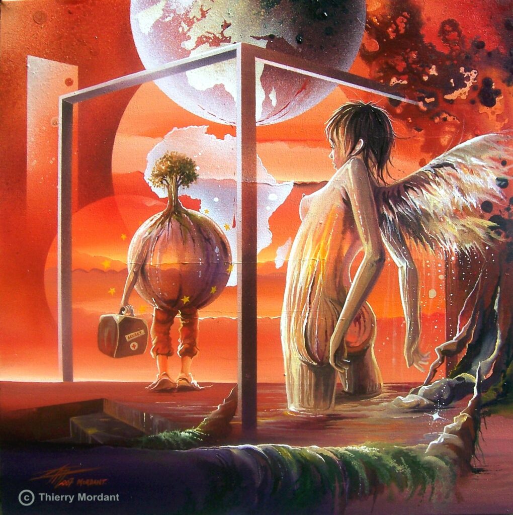 Terre à terre — Acrylic on canvas — 2007 — 50 x 50 cm — by Thierry Mordant