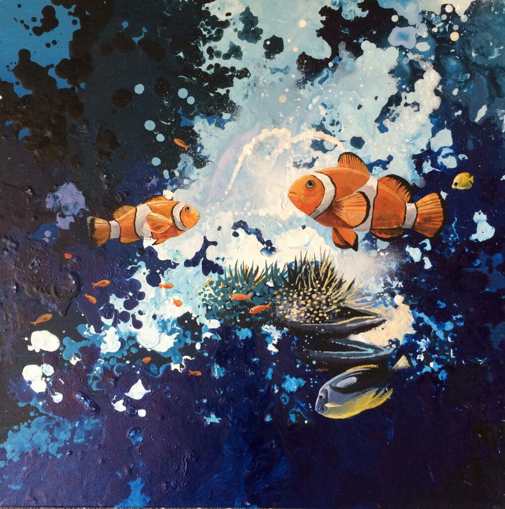 Terre de Clowns— Acrylic on canvas — 2017 — undefined format — by Thierry Mordant