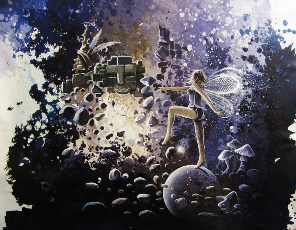 Fée — Acrylic on canvas — 2011 — Undefined format — by Thierry Mordant