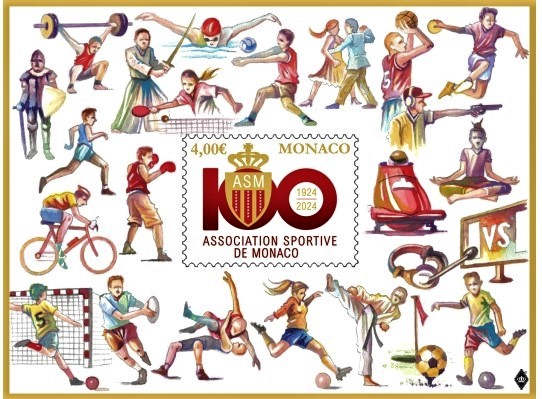 centenaire ASM — Bloc philatélique — 2024 — by Thierry Mordant