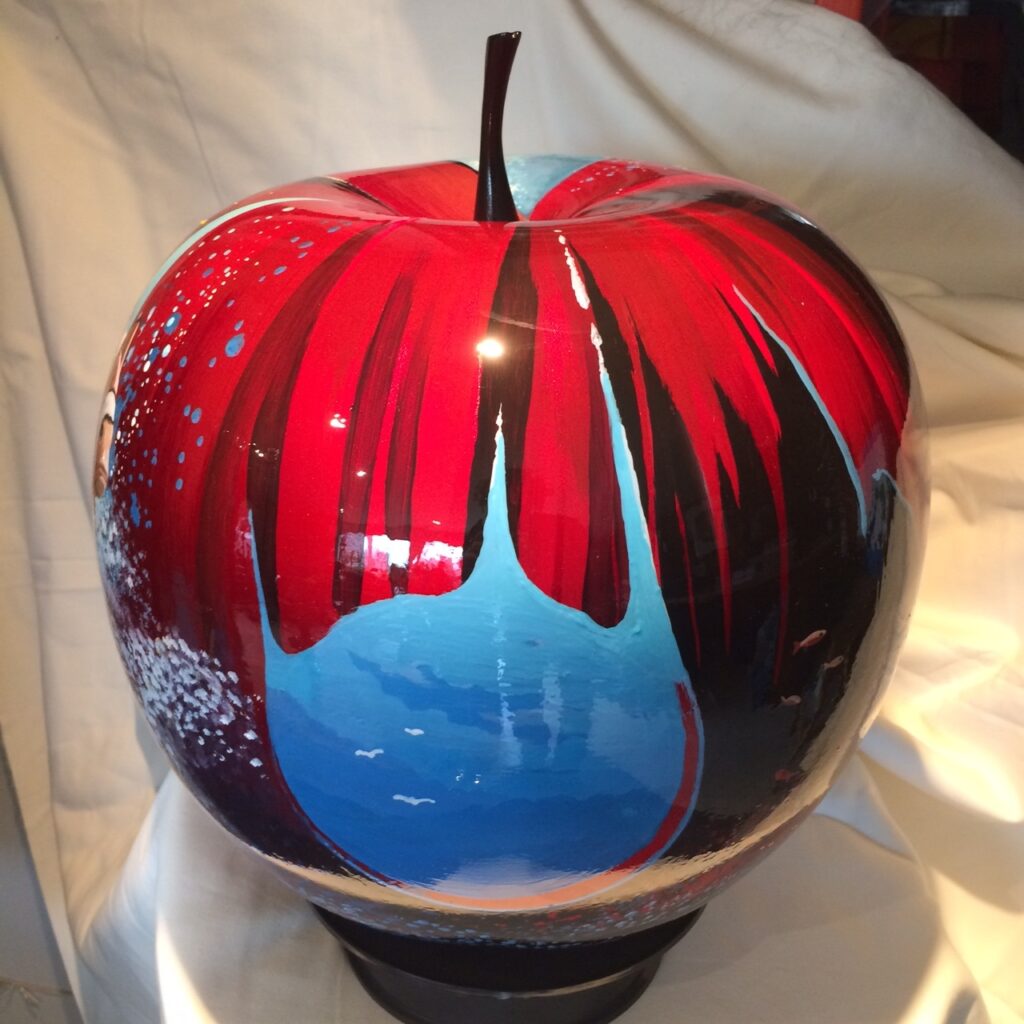 Pomme de Mer — 2 — Acrylic on resin — 2019 — 25 x 30 cm — by Thierry Mordant