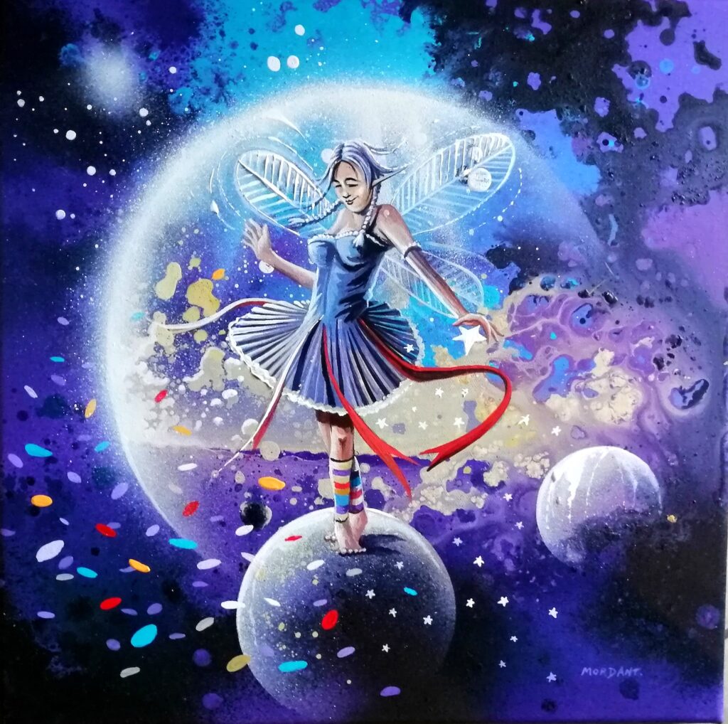 Bulle d'Effets — Acrylic on canvas — 2023 — 40 x 40 cm — Thierry Mordant