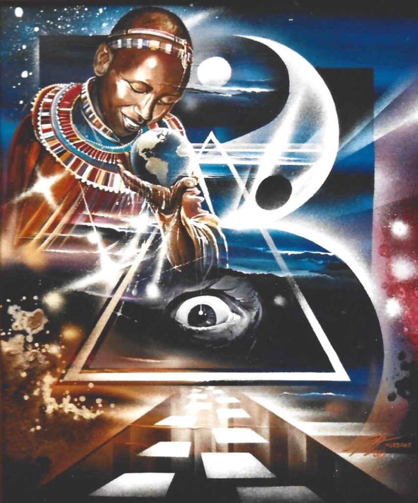 L'Oeil Surrealiste — Acrylic on canvas — 2004 — 46 x 58 cm — by Thierry Mordant