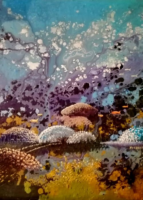 Matière Marine – Peinture marine unique de Thierry Mordant (2024) format 38 x 46 cm