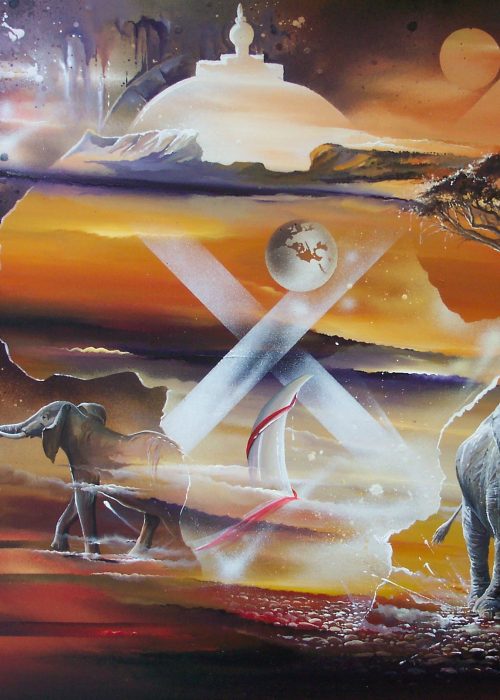 Safe Save, acrylique par Thierry Mordant, 100 x 80 cm.