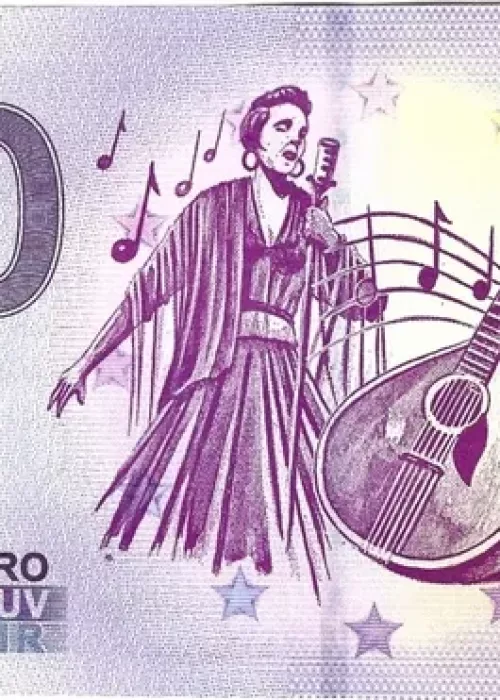 Billet Fado, euro souvenir du Portugal, création graphique de Thierry Mordant de 2019