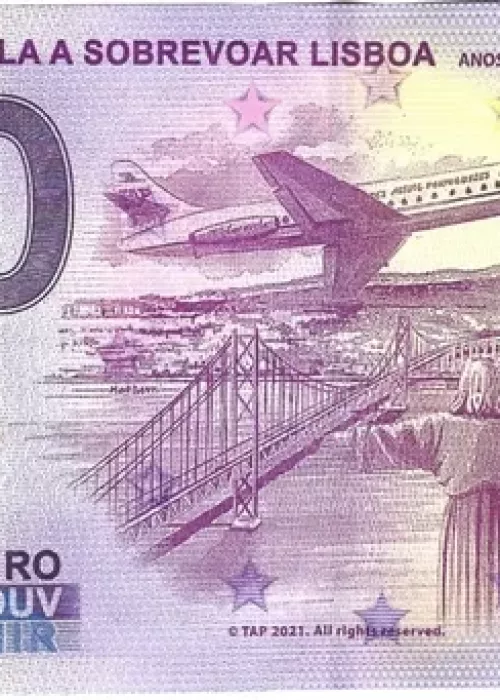 Billet Transport Aérien, du Portugal, création de Thierry Mordant, année  2021 