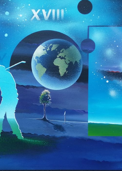 Panorama Golf acrylique de Thierry Mordant de 40 x 100 cm