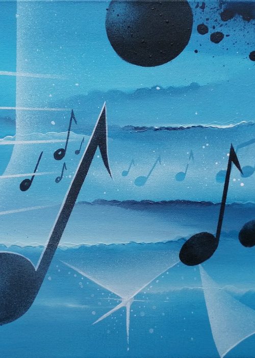 Air Musical, Acrylique de Thierry Mordant, de 30 x 60 cm