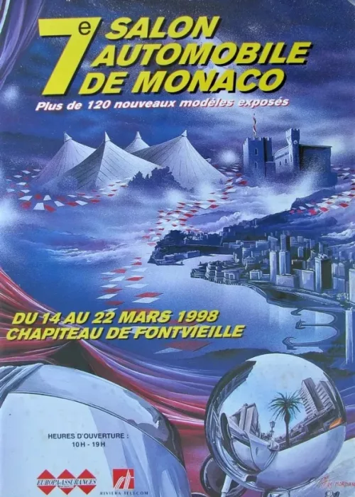 1998 ;  7ème Salon de l'auto de Monaco commandée par l'organisation du salon pour illustrer l'affiche officielle 