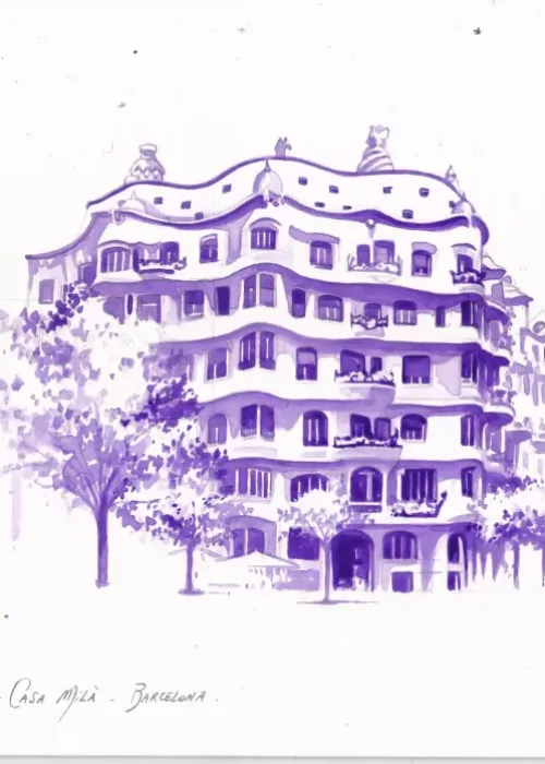 La Planche Pedrera -Casa Mila, monochrome créé par Thierry Mordant
