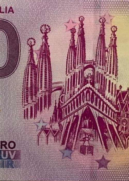 Billet souvenir Sagrada Familia par Thierry Mordant 
